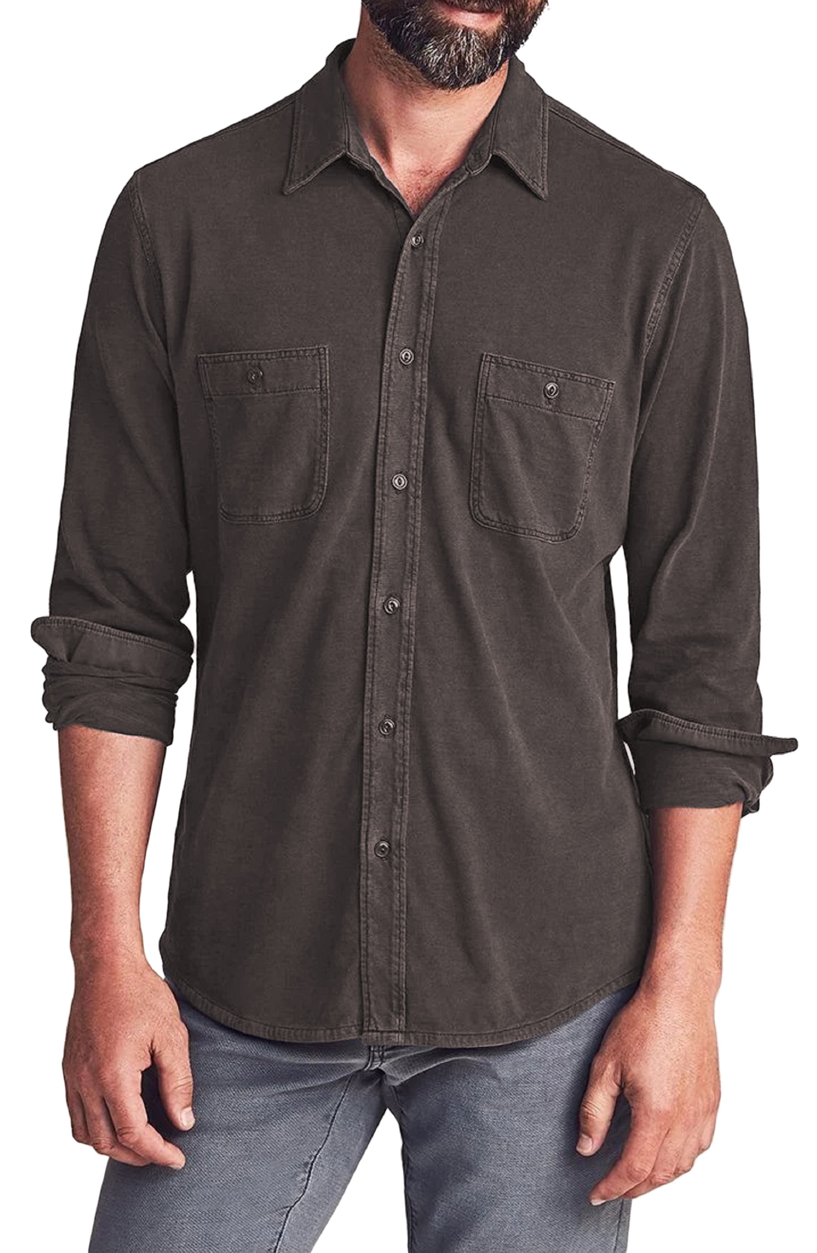 Faherty Knit Seasons Organic Cotton Button-Up Shirt