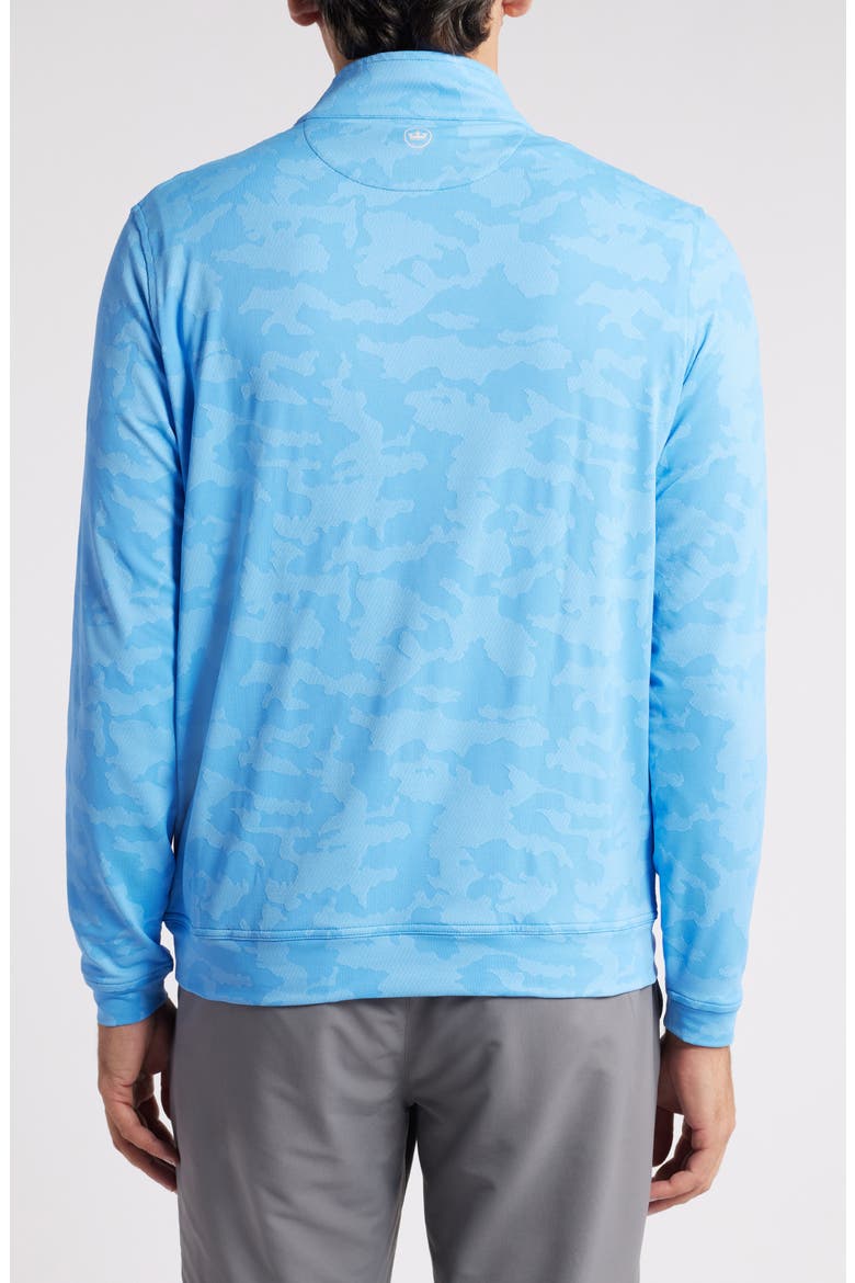 Perth Camo Performance Quarter Zip Pullover, Alternate, color, LIBERTY BLUE