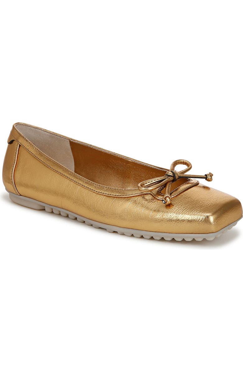 Franco Sarto Imara Square Toe Ballet Flat, Main, color, Gold