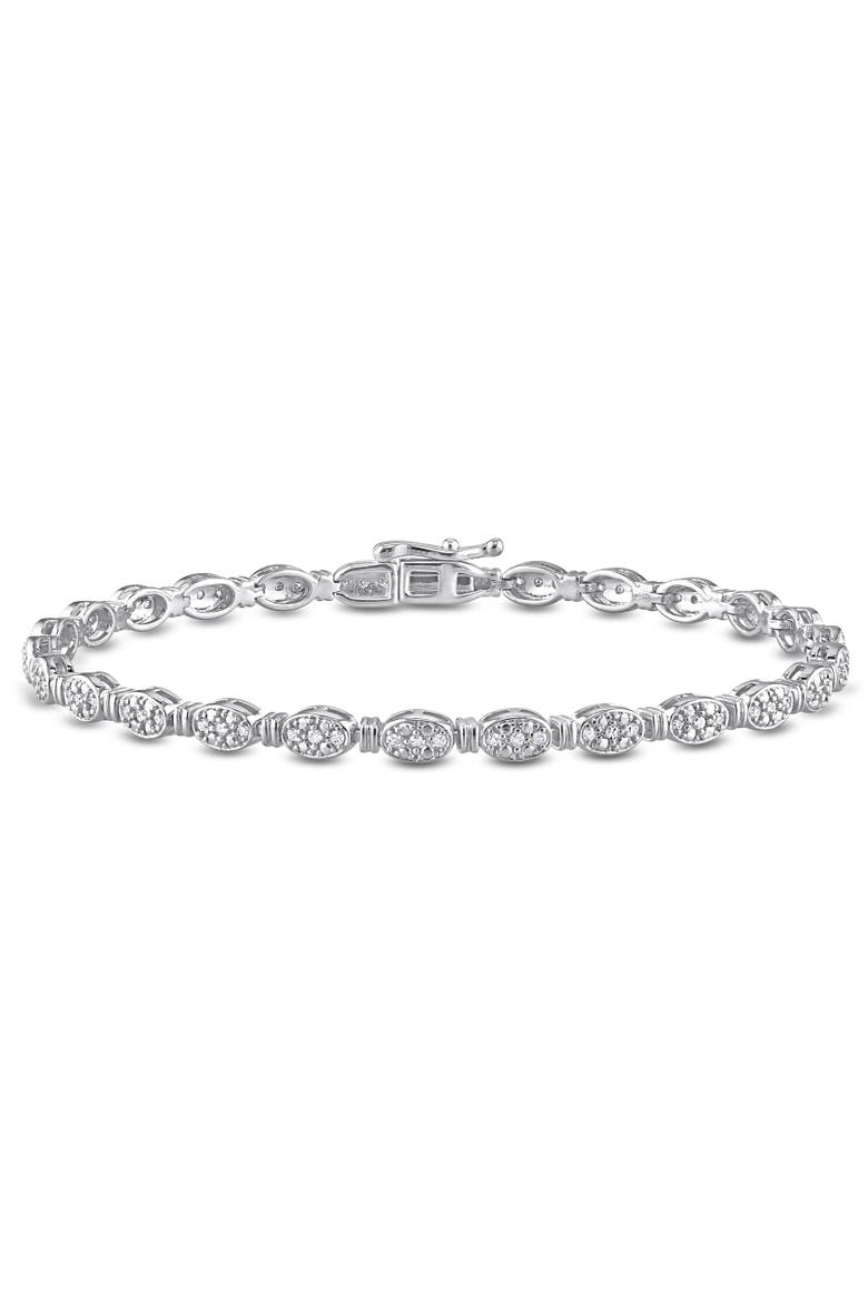 1/2 CTW Diamond Tennis Bracelet Sterling Silver, Main, color, Sterling Silver