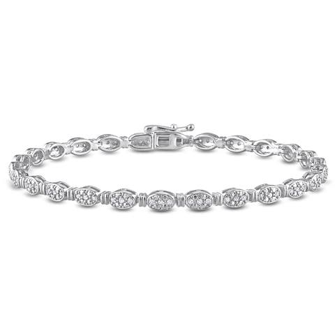 1/2 CTW Diamond Tennis Bracelet Sterling Silver