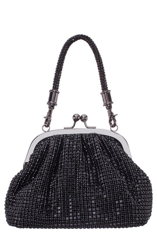 Nina Kiara Frame Clutch in Black 