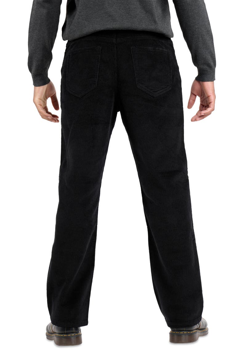 Athletic Fit Five-Pocket Corduroy Pants, Alternate, color, BLACK