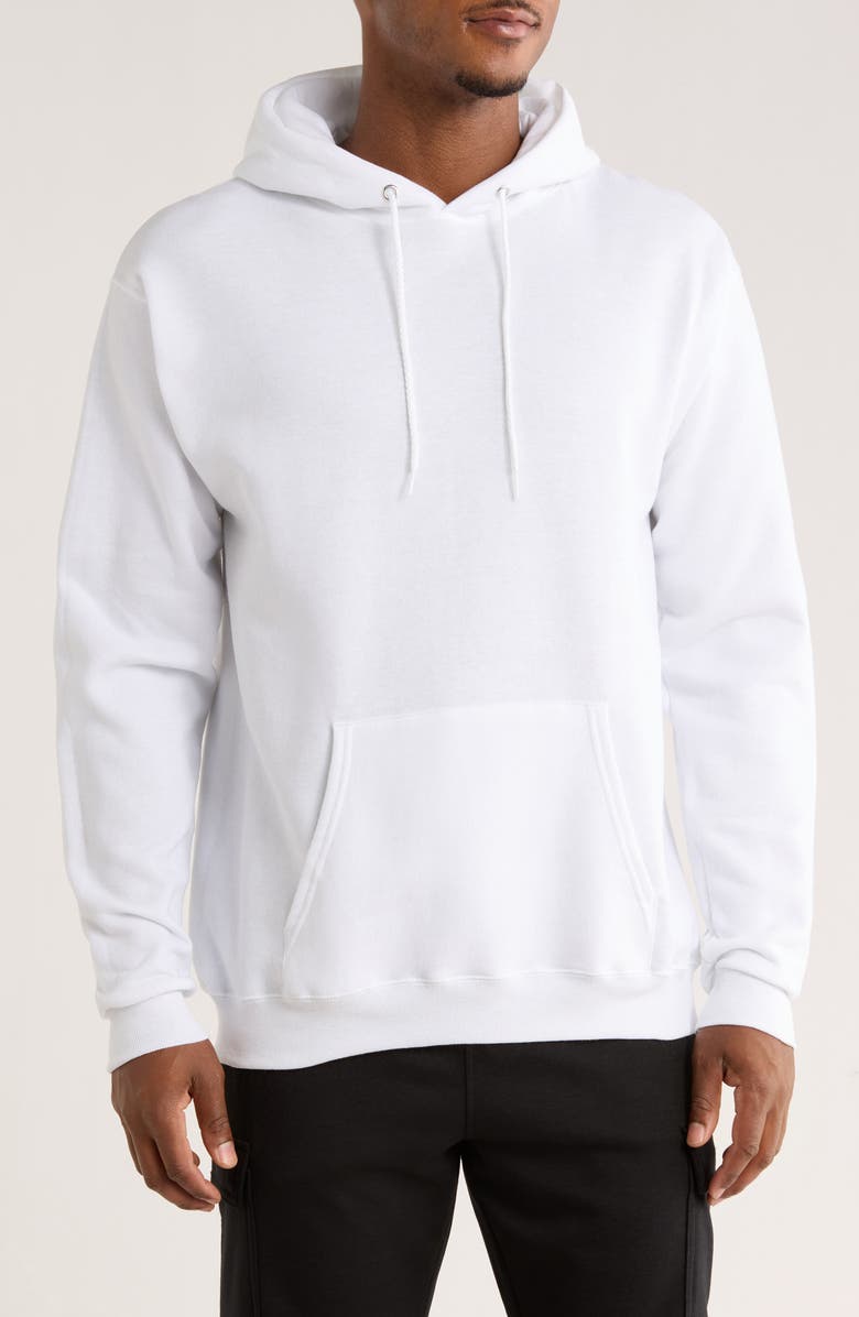 Hanes Ecosmart Fleece Hoodie, Main, color, White