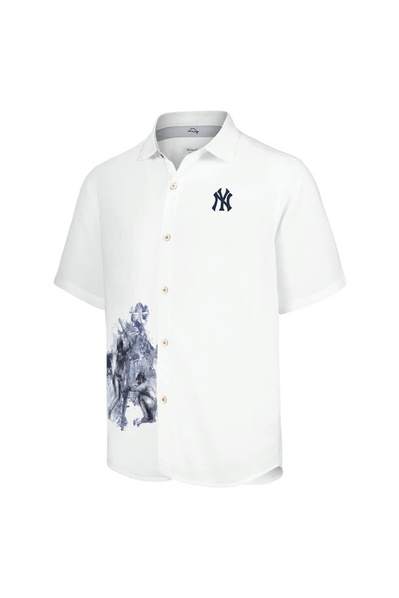 Men's Tommy Bahama White New York Yankees Veracruz Ace Islanders Button-Up Shirt, Alternate, color, White