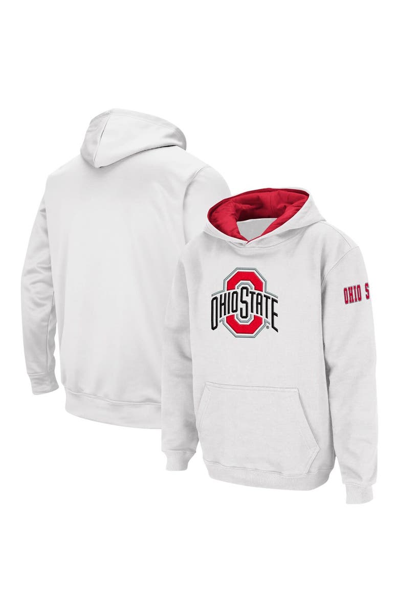 COLOSSEUM Youth Colosseum White Ohio State Buckeyes Big Logo Pullover Hoodie, Main, color, White