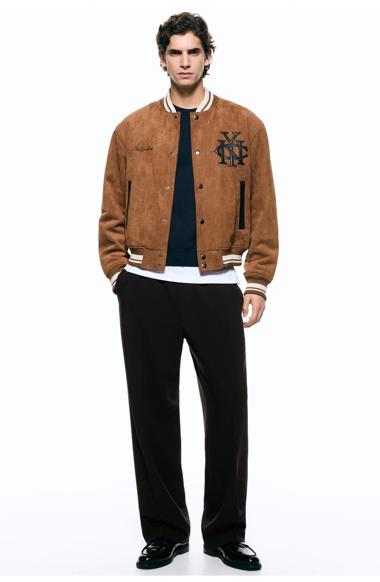 H&M Relaxed Fit Trousers, Alternate, color, Dark Brown