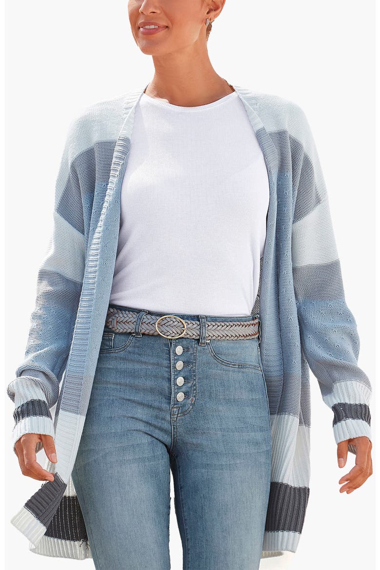 Color Block Cardigan, Main, color, Blue Multi