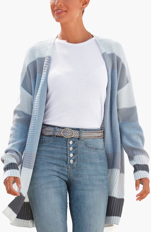 LASCANA Color Block Cardigan in Blue Multi at Nordstrom, Size 6