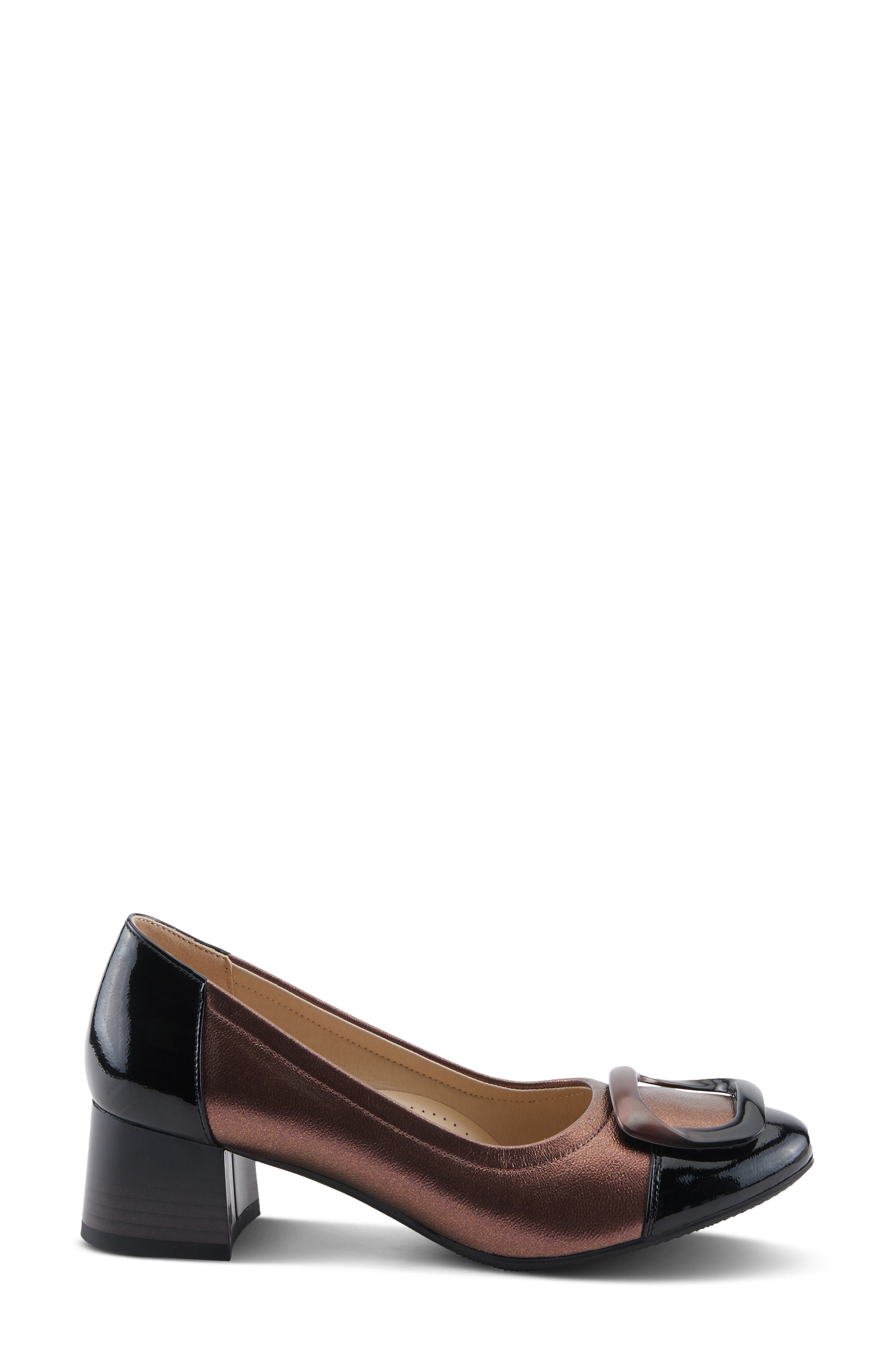 Babysteps Two-Tone Cap Toe Pump, Alternate, color, COPPER METALLIC
