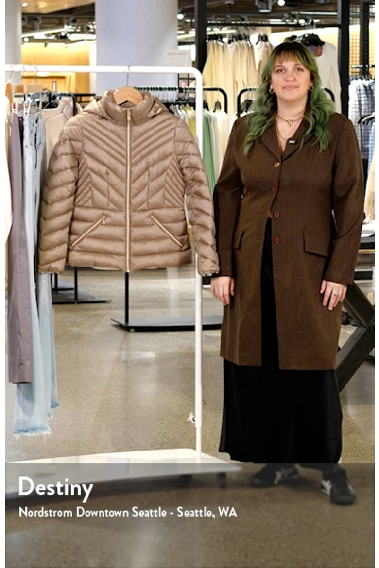 Water Repellent Hooded Packable Puffer Coat video