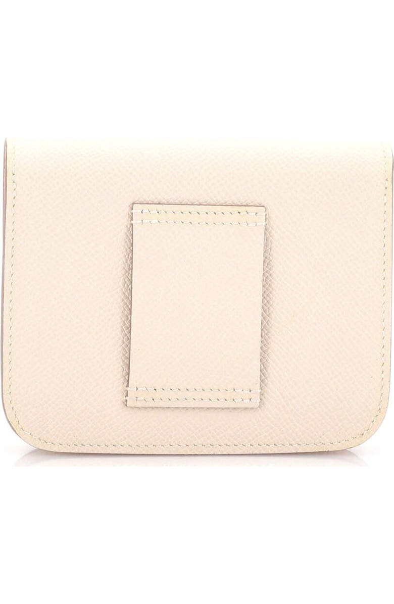 Pre-Owned Hermes Constance Slim Wallet Epsom, Alternate, color, Craie