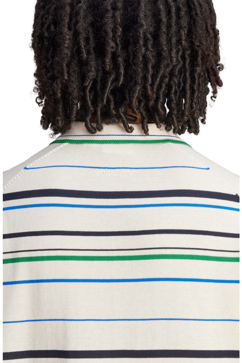x Wales Bonner Stripe Cotton Blend Polo, Alternate, color, WHITE/ GREEN/ BLUEBIRD/ INDIGO