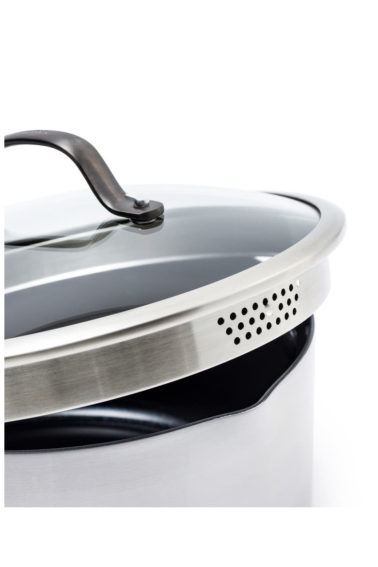 Venice Pro Noir 13-Piece Stainless Steel Ceramic Nonstick Frying Pan Set, Alternate, color, STAINLESS STEEL