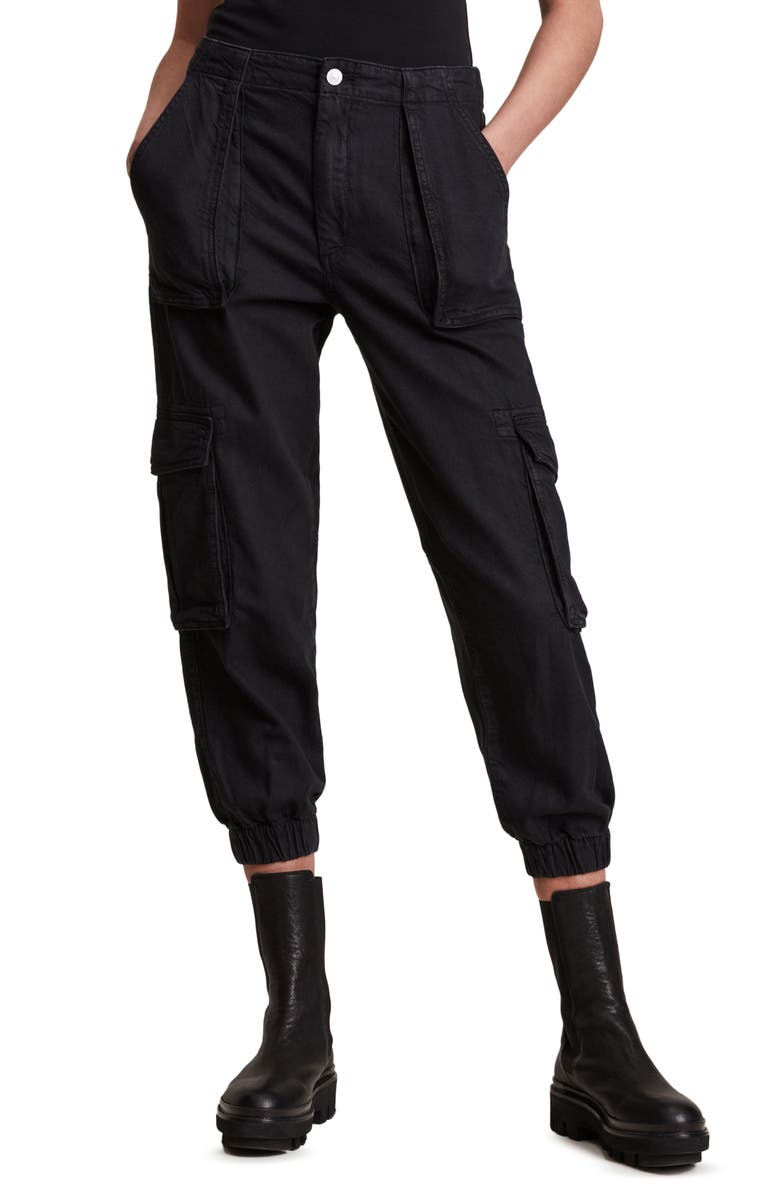 AllSaints Frieda Denim Crop Pants, Main, color, 