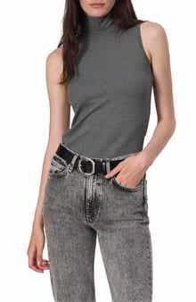 rag & bone Irina Sleeveless Ponte Turtleneck Top