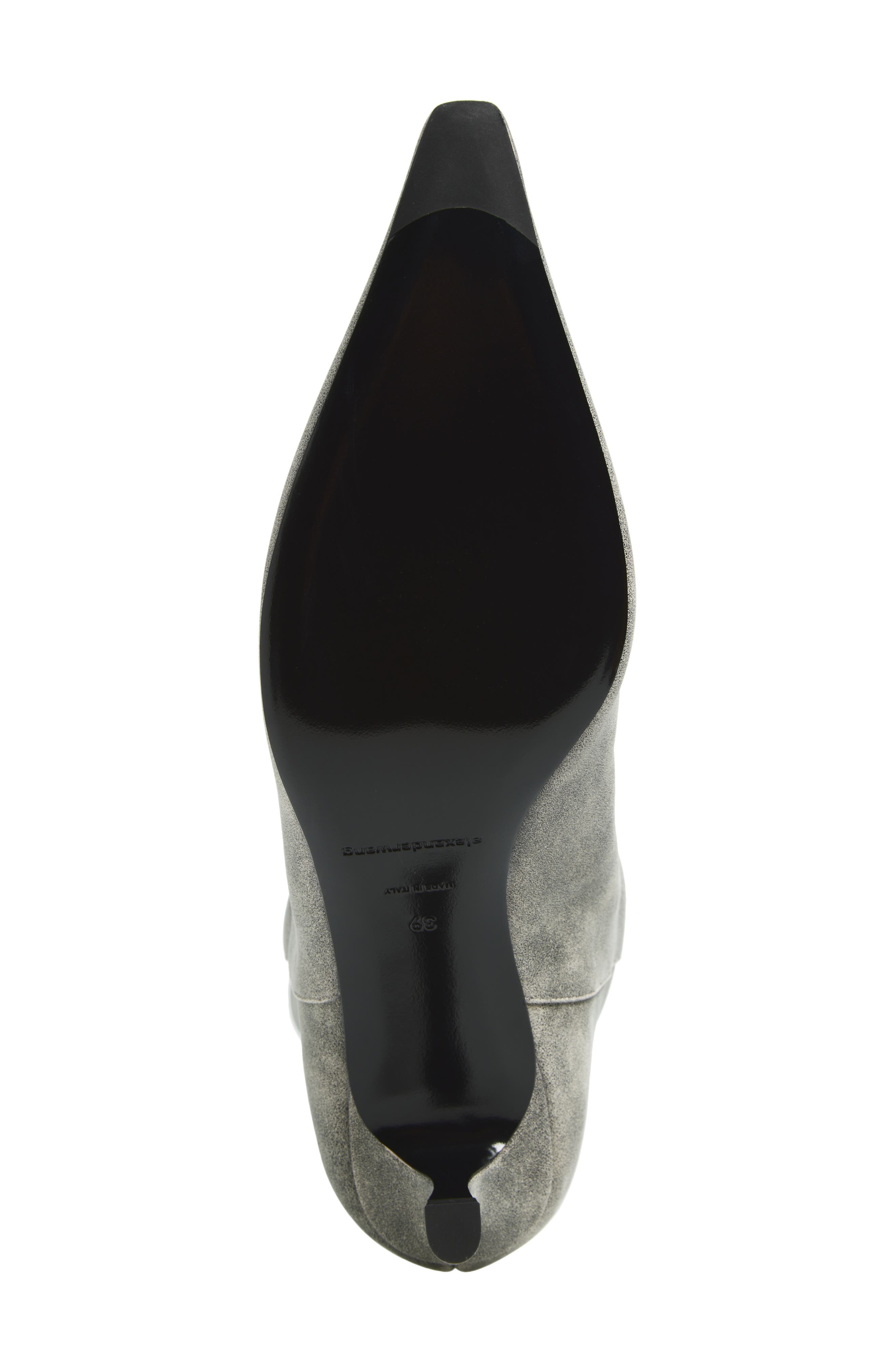 Alexander Wang Vera Tube Pointed Toe Boot, Alternate, color, Black Crackle Grey