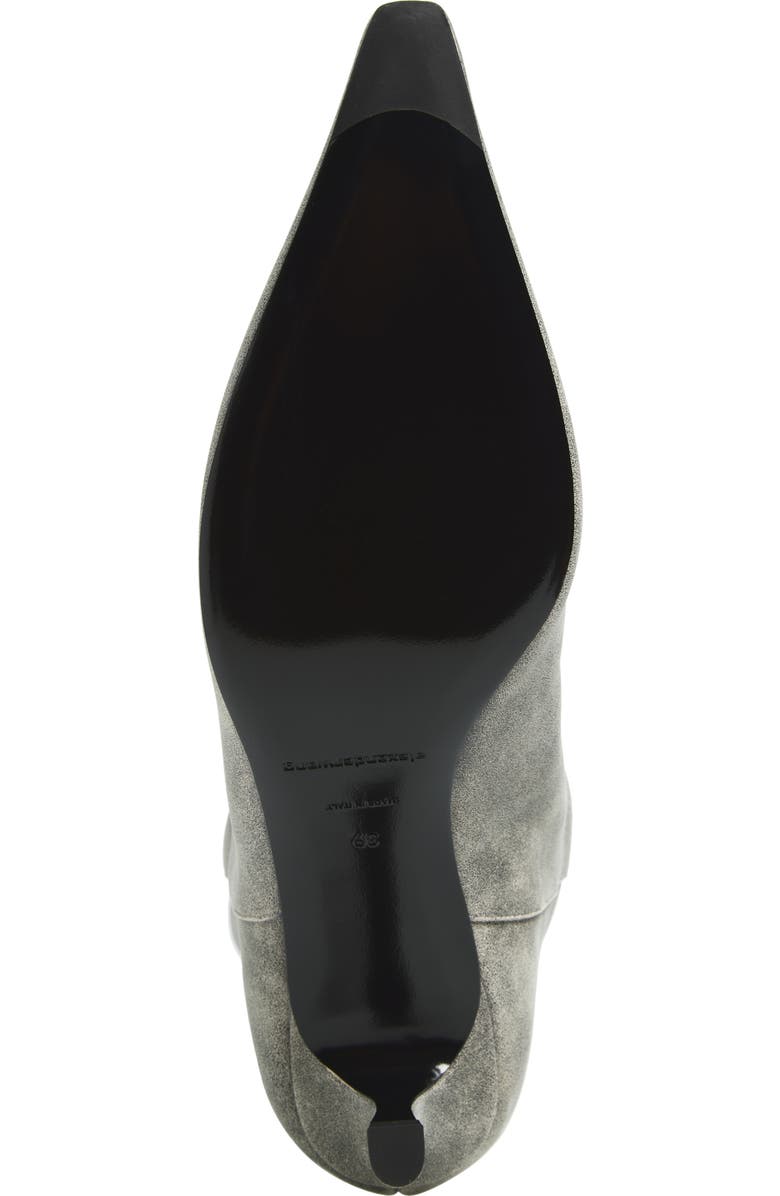 Alexander Wang Vera Tube Pointed Toe Boot, Alternate, color, Black Crackle Grey