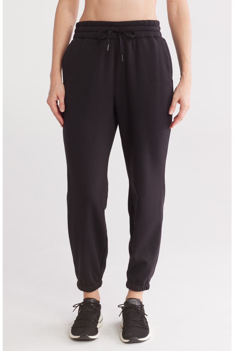 Boston Scuba Knit Fleece Joggers, Main, color, BLACK