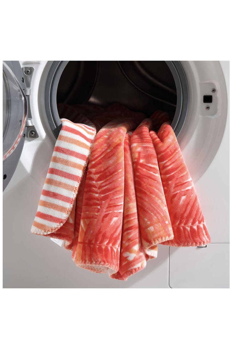 Hot Tropics Throw Blanket, Alternate, color, BRIGHT ORANGE