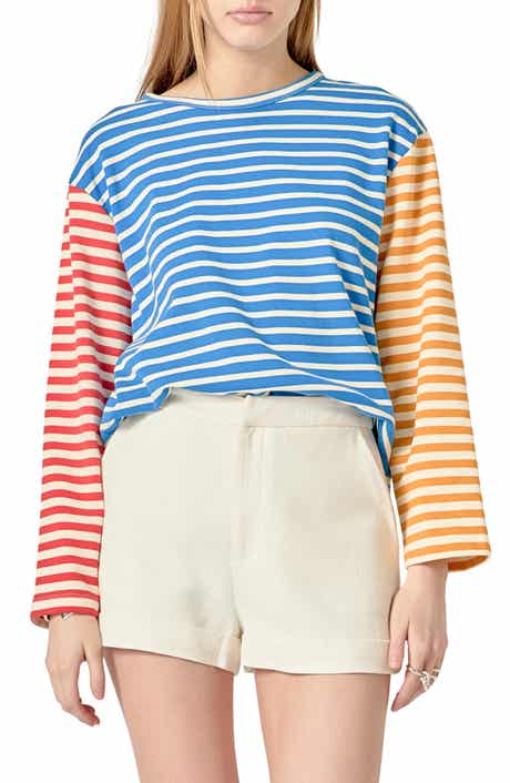 English Factory Stripe Colorblock Top