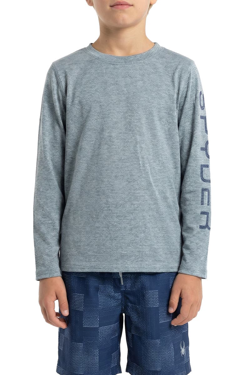 Spyder Kids' Dot Matrix Long Sleeve Rashguard, Main, color, Abyss