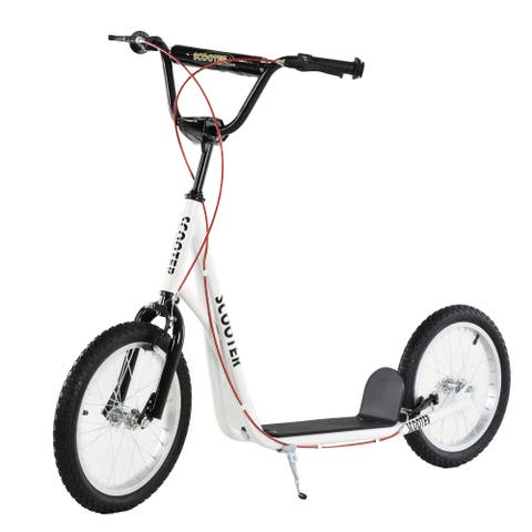 Kids Kick Scooter, Adjustable Handlebar, Dual Brakes, Inflatable Wheels
