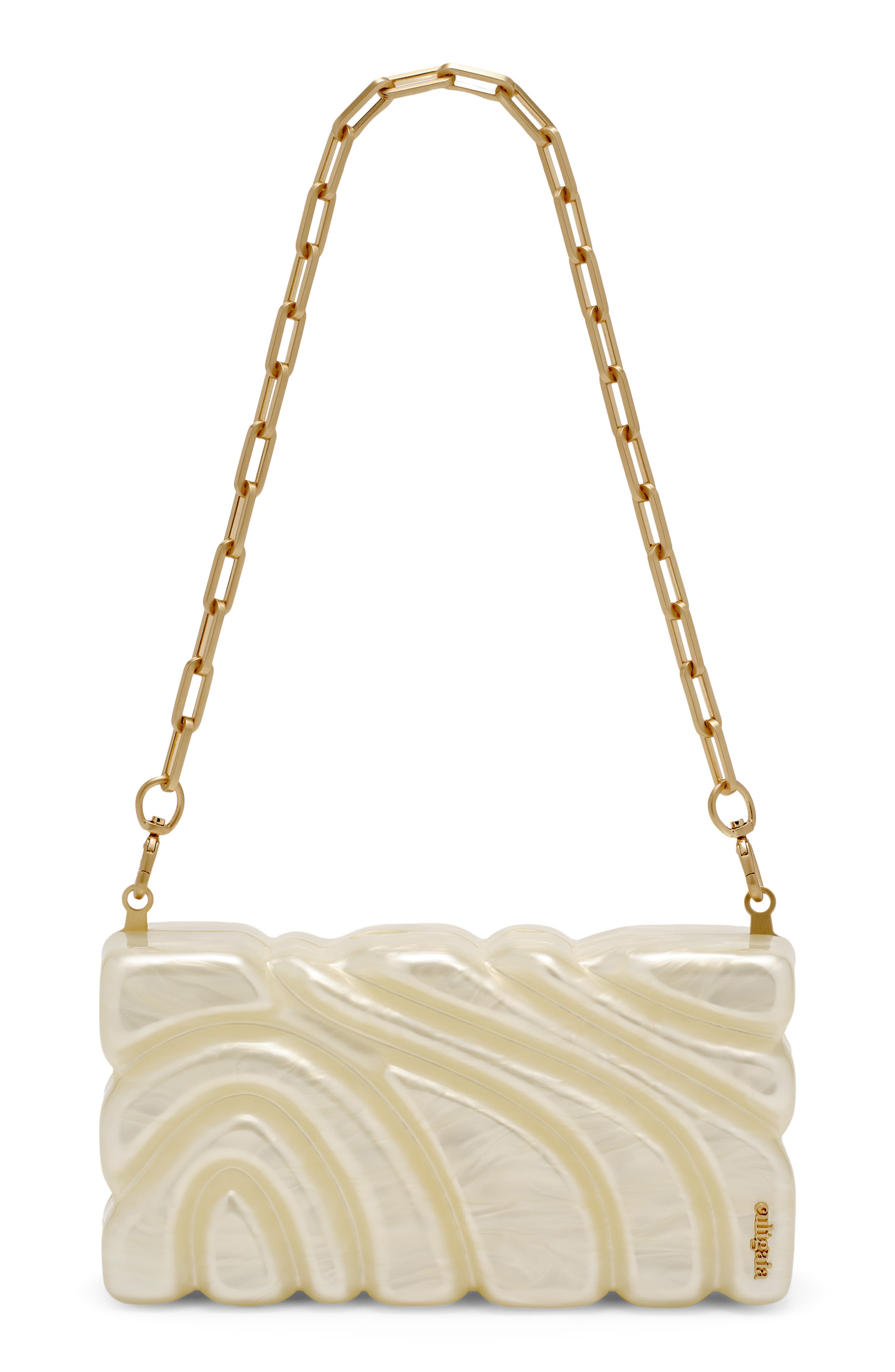 Cult Gaia Aura Box Clutch, Alternate, color, Ivory