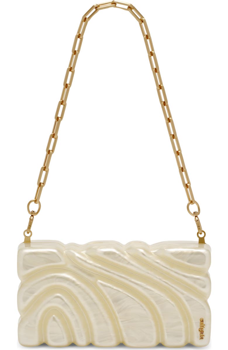 Cult Gaia Aura Box Clutch, Alternate, color, Ivory