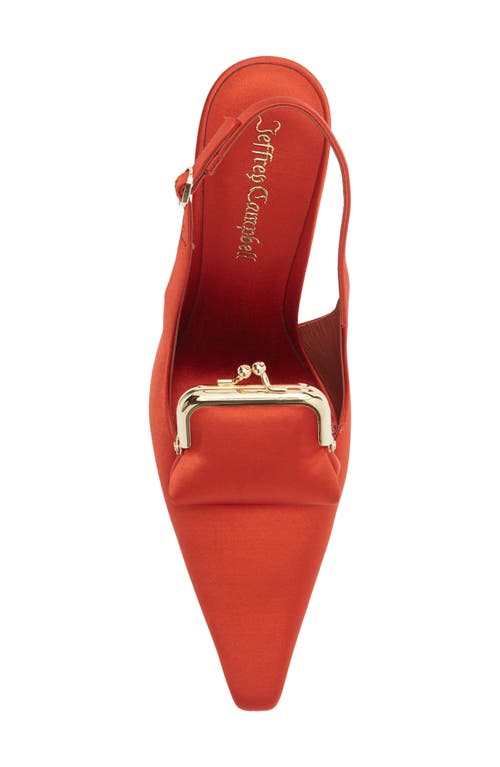 Jeffrey Campbell Pay Me Slingback Wedge Pump In Orange