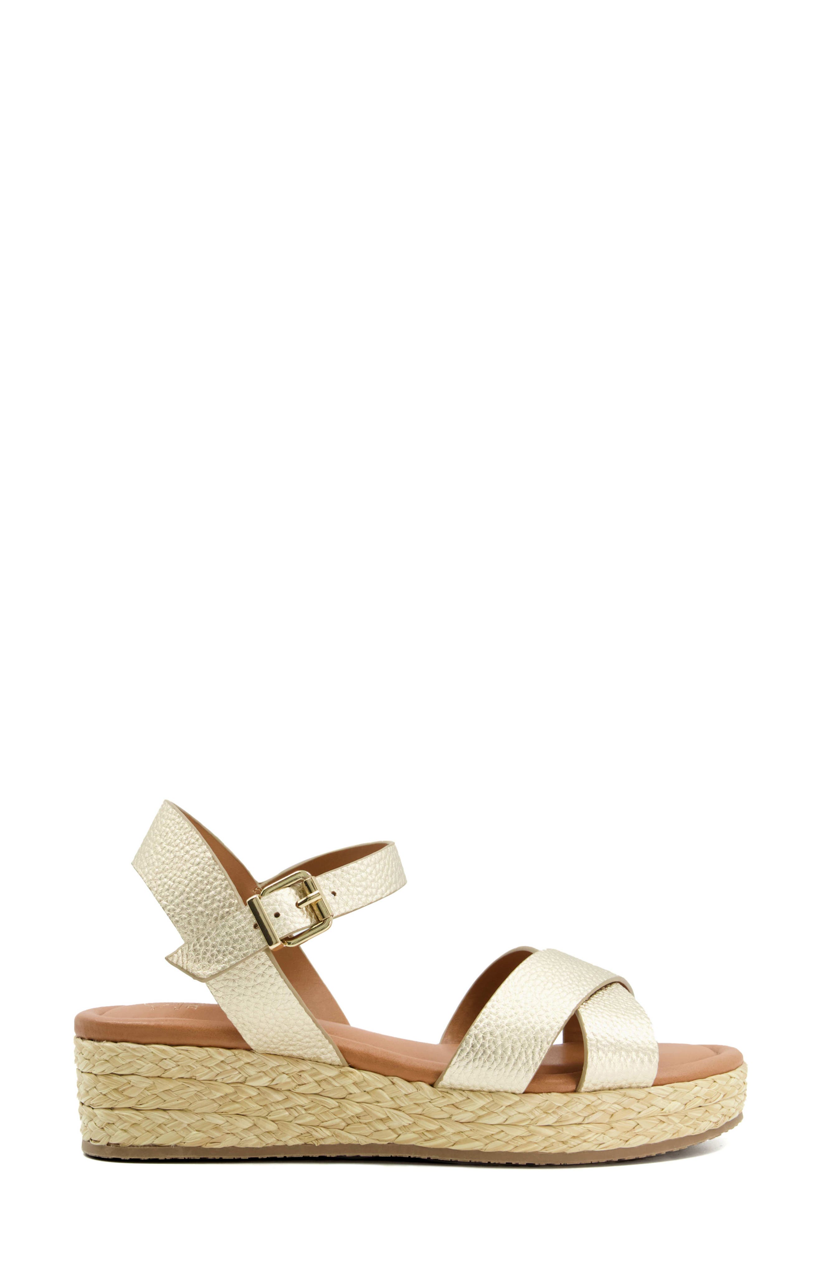 Linnie Platform Wedge Sandal, Alternate, color, GOLD