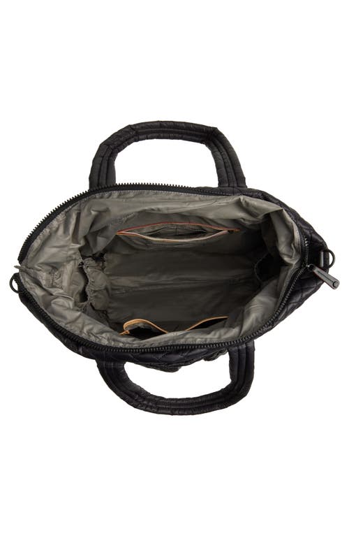 Mz Wallace Large Metro Quilted Nylon Travel Tote In Black