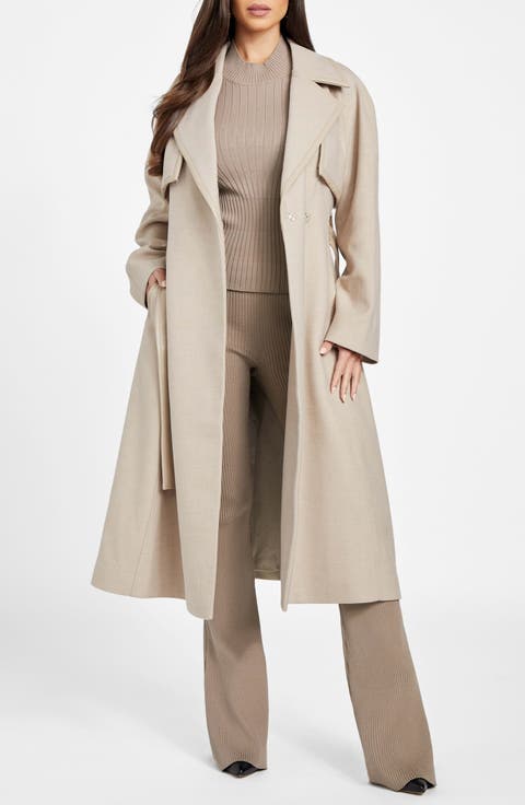 Natalie Belted Longline Trench Coat