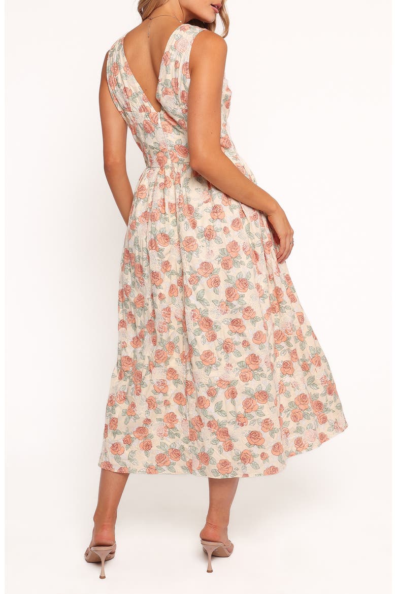 Velda Floral Cotton Midi Dress, Alternate, color, PINK FLORAL
