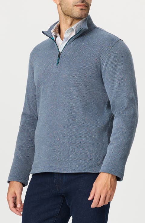 Draycott Quarter Zip Cotton Sweater
