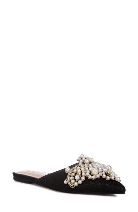Astre Embellished Pointed Toe Mule