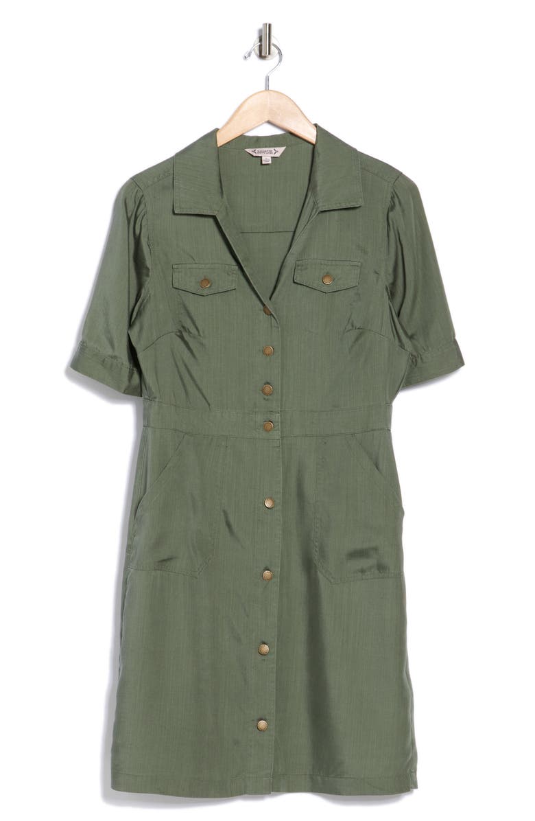 Nanette Lepore Short Sleeve Shirtdress, Alternate, color, Prairie Sage