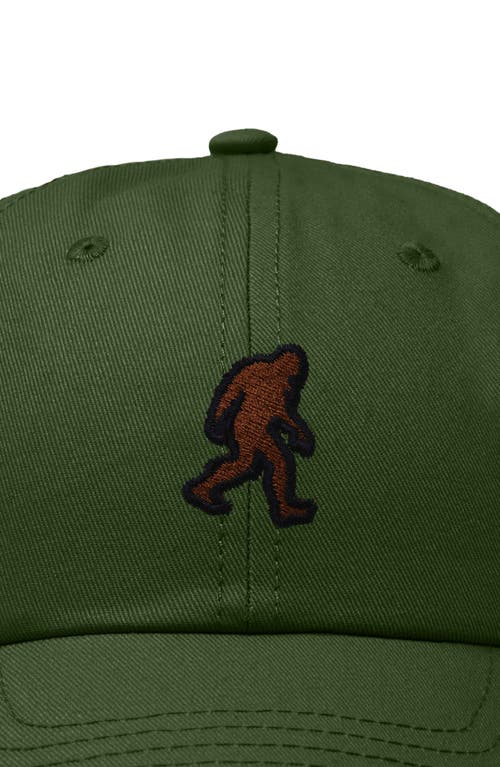 Dalix Sasquatch Embroidered Dad Hat In Olive