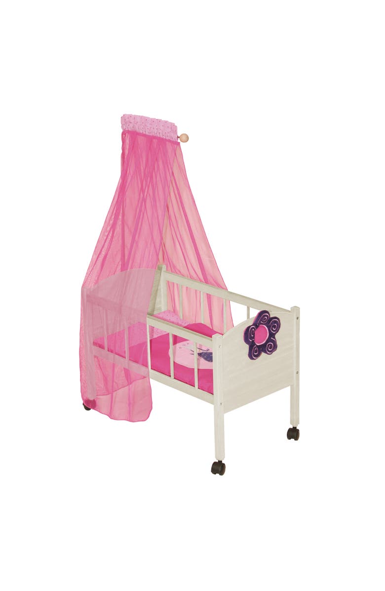 Roba-Kids Happy Fee Doll Canopy Bed Set, Alternate, color, Pink