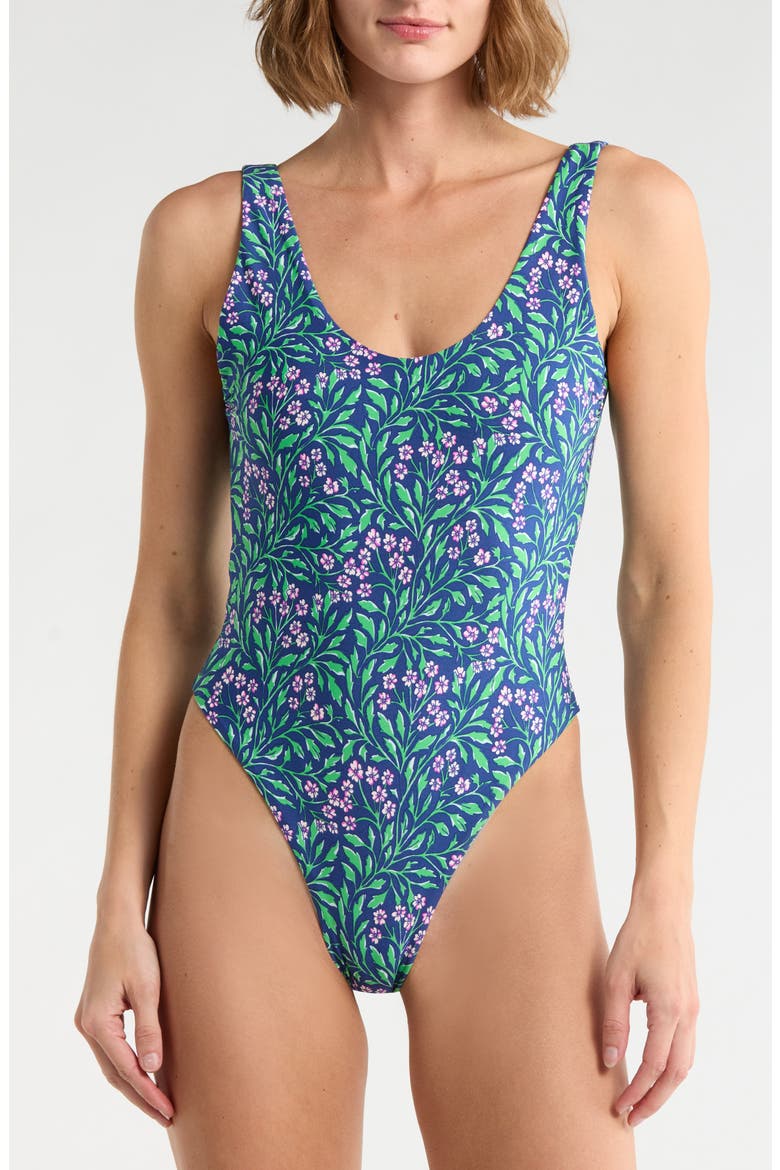 Claire Reversible One-Piece Swimsuit, Main, color, BLUE
