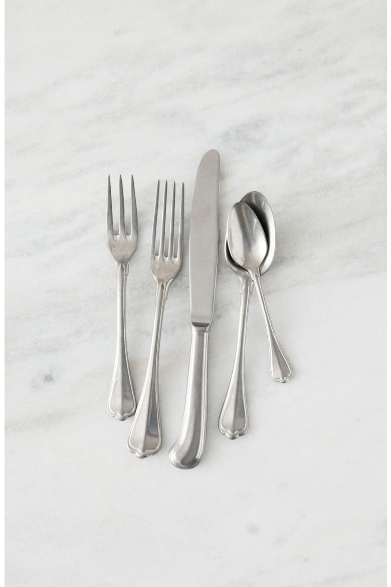 San Marco Antiqued 20-Piece Flatware Set, Alternate, color, SILVER