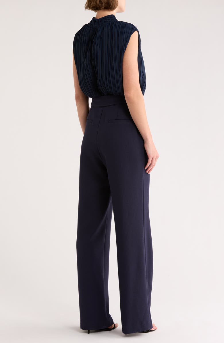 Julia Jordan Tie Waist Wide Leg Jumpsuit, Alternate, color, 