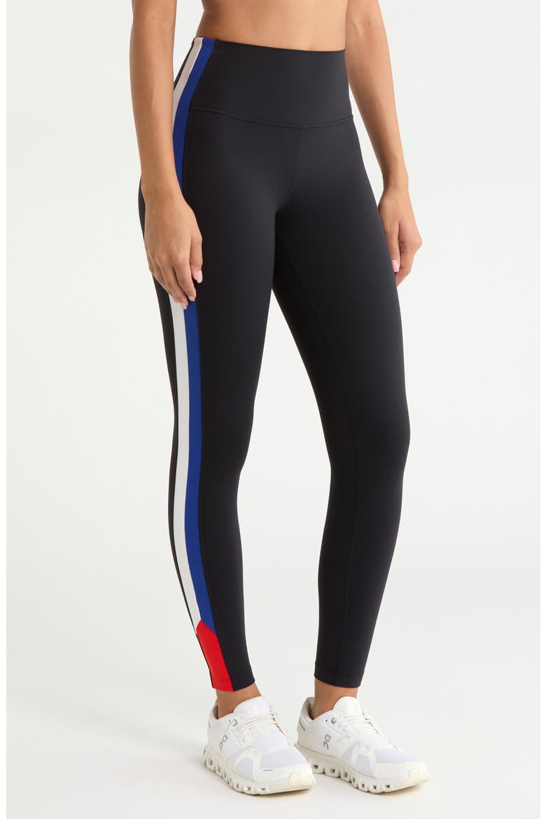 Monah High Waist Rigor Performance Leggings, Alternate, color, BLACK/ COBALT