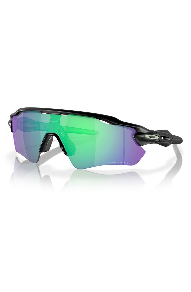 Oakley Radar<sup>®</sup> EV Path<sup>®</sup> Prizm<sup>™</sup> Polarized Wrap Shield Sunglasses, Alternate, color, Black Green