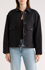 rag & bone Nessa Faux Leather Collar Coat