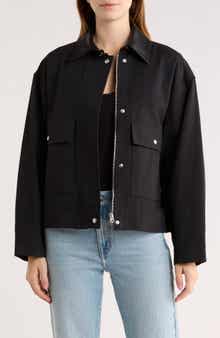 rag & bone Nessa Faux Leather Collar Coat