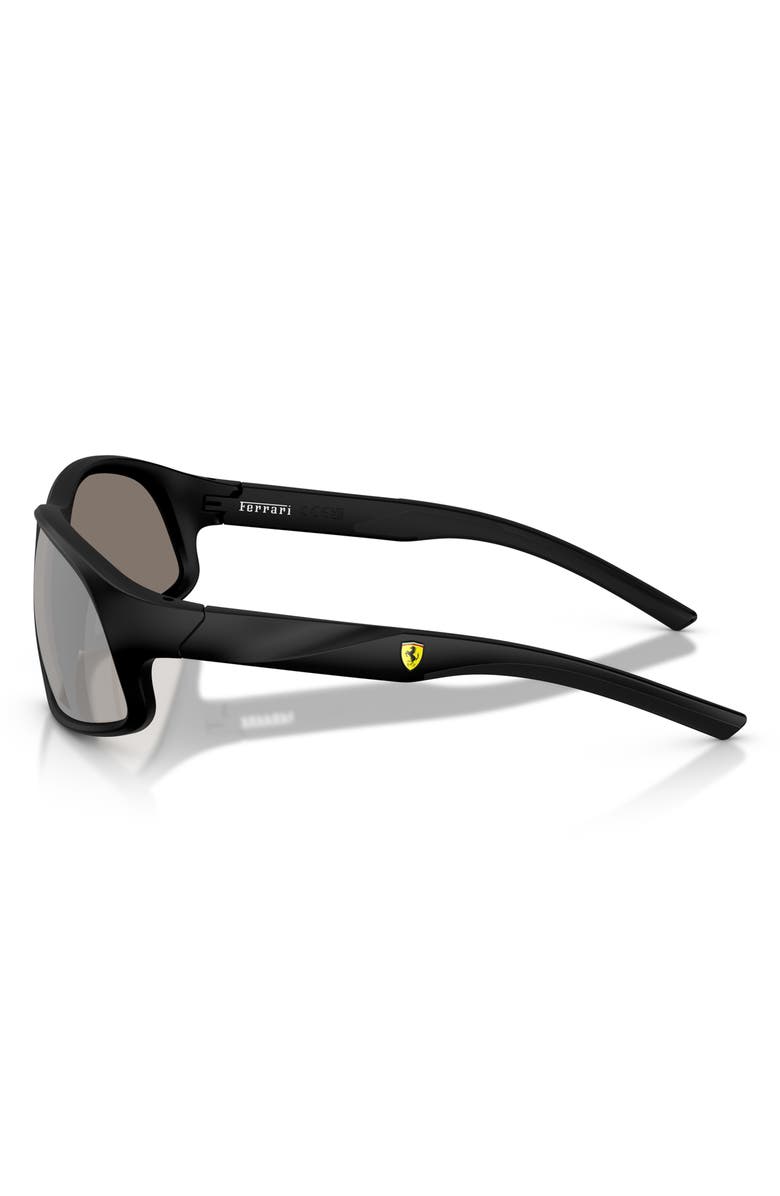 Scuderia Ferrari 64mm Oversize Irregular Sunglasses, Alternate, color, Matte Black