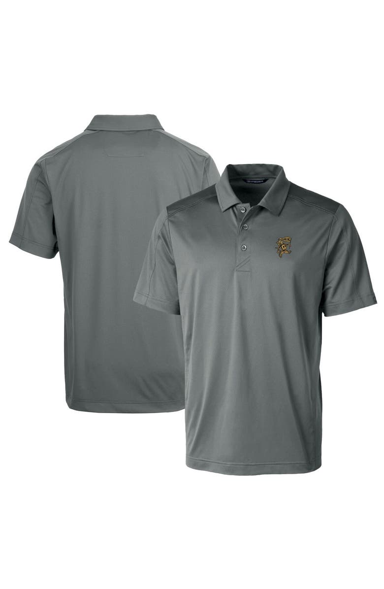 Cutter & Buck Men's Cutter & Buck Steel Grambling Tigers Team Logo Big & Tall Prospect Textured Stretch Polo, Main, color, 