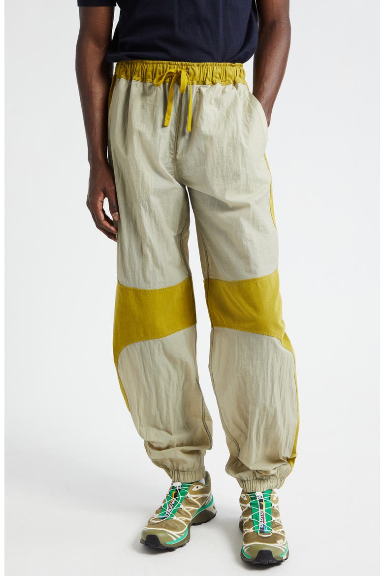Is Colorblock Track Pants, Main, color, KHAKI GREY