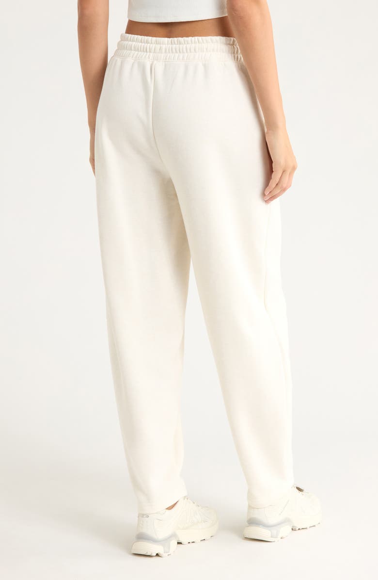 YOGALICIOUS Baby Wash Fleece Barrel Sweatpants, Alternate, color, Heather White Dove